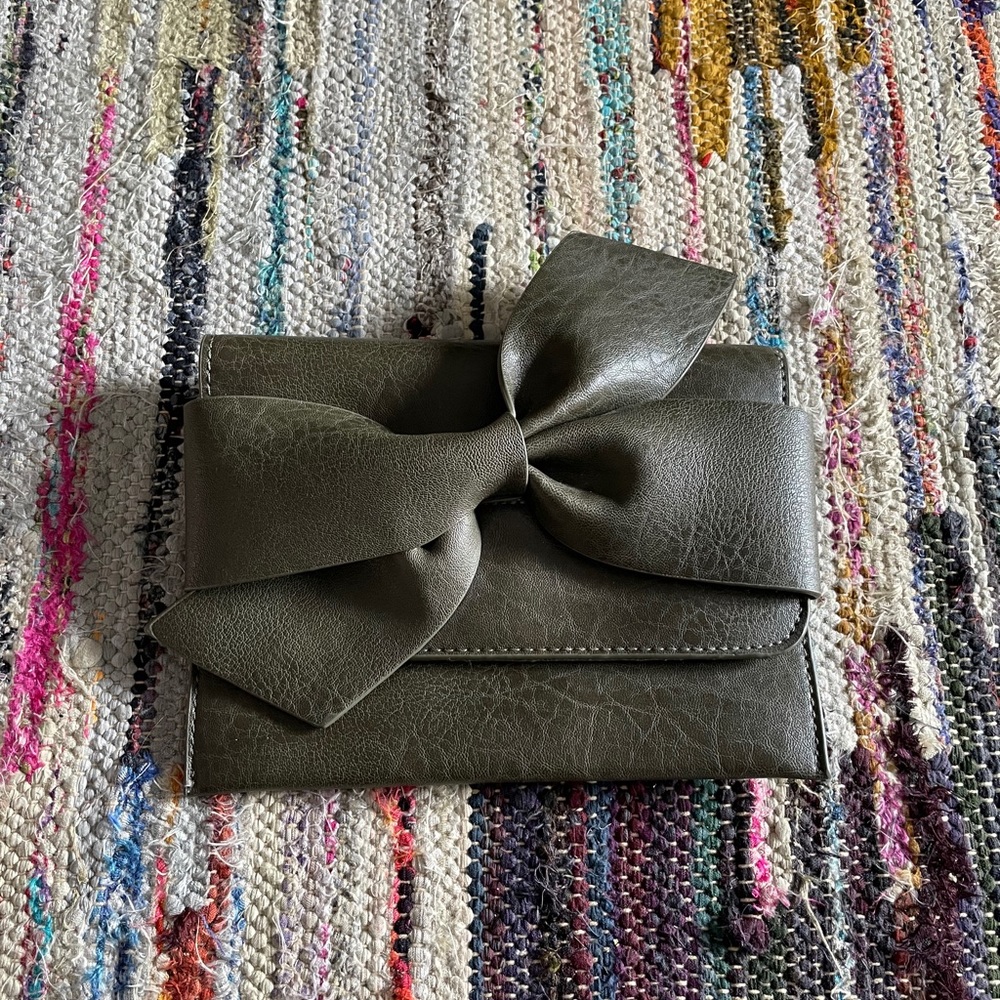 Anthropologie leather clutch